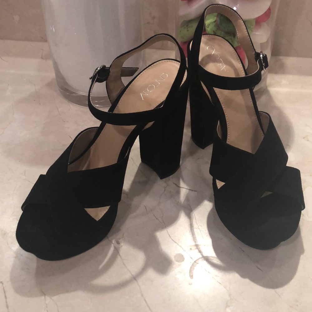 Sexy Black Chunky Heel by ABOUND